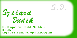 szilard dudik business card